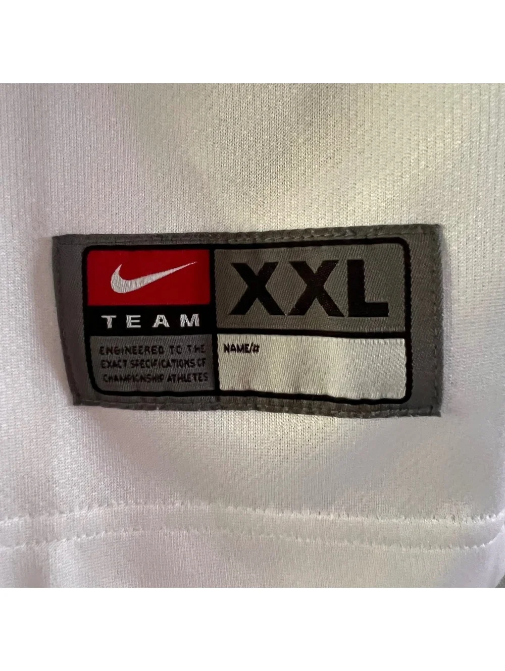 90s Vintage Nike Team XXL White Basketball Jersey with Black Trim